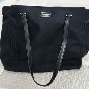 Kate Spade Nylon Tote – Black Shoulder Bag, Lightweight, Spacious, Gently Used